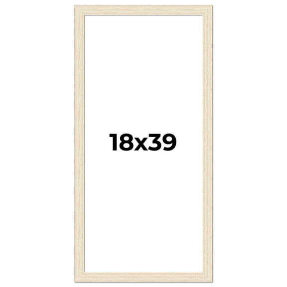 18x39 Frame White Real Wood Picture Frame Width 1.5 inches | Interior Frame Depth 0.5 inches | Barn