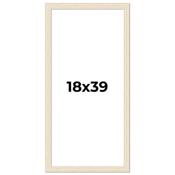 18x39 Frame White Real Wood Picture Frame Width 1.5 inches | Interior Frame Depth 0.5 inches | Barn