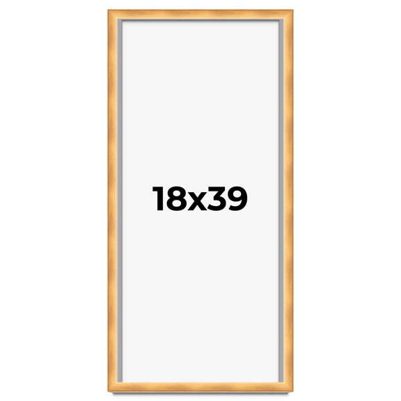 18x39 Shadow Box Bronze Cross-Brushed Display Frame | 1.625 Inches Deep Solid Wood | UV Resistant