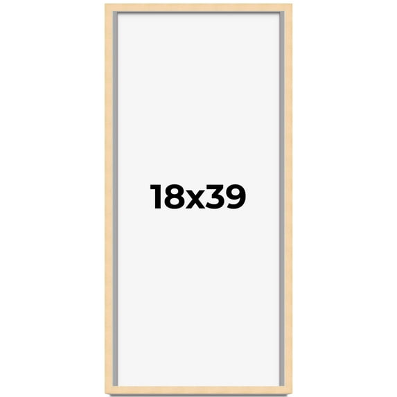 18x39 Shadow Box Frame Brown | 0.875 Inches Deep Real Wood Contemporary Shadowbox Display Frame |