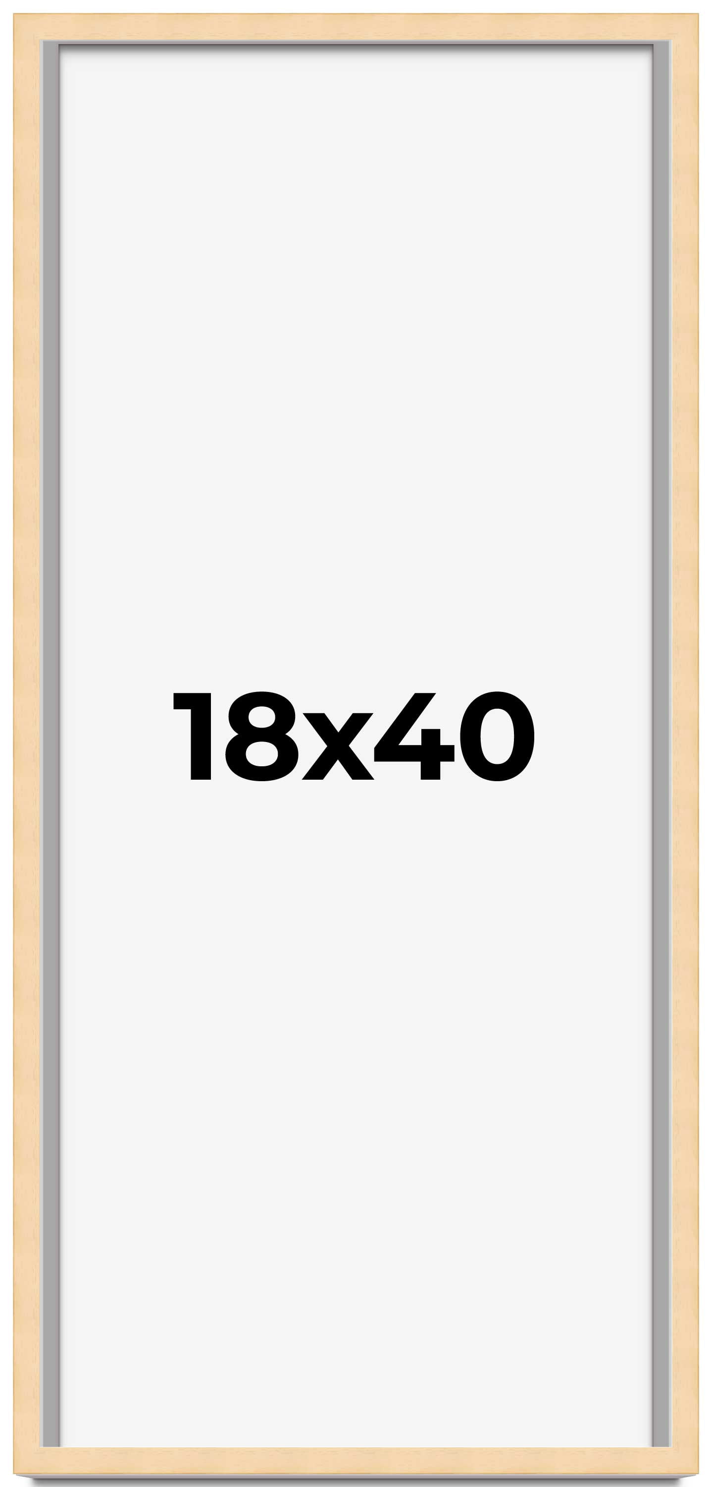 18x40 Frame Beige Real Wood Picture Frame Width 0.75 inches | Interior ...