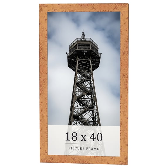 18x40 Frame Beige Real Wood Picture Frame Width 1.25 inches | Interior Frame Depth 0.5 inches |