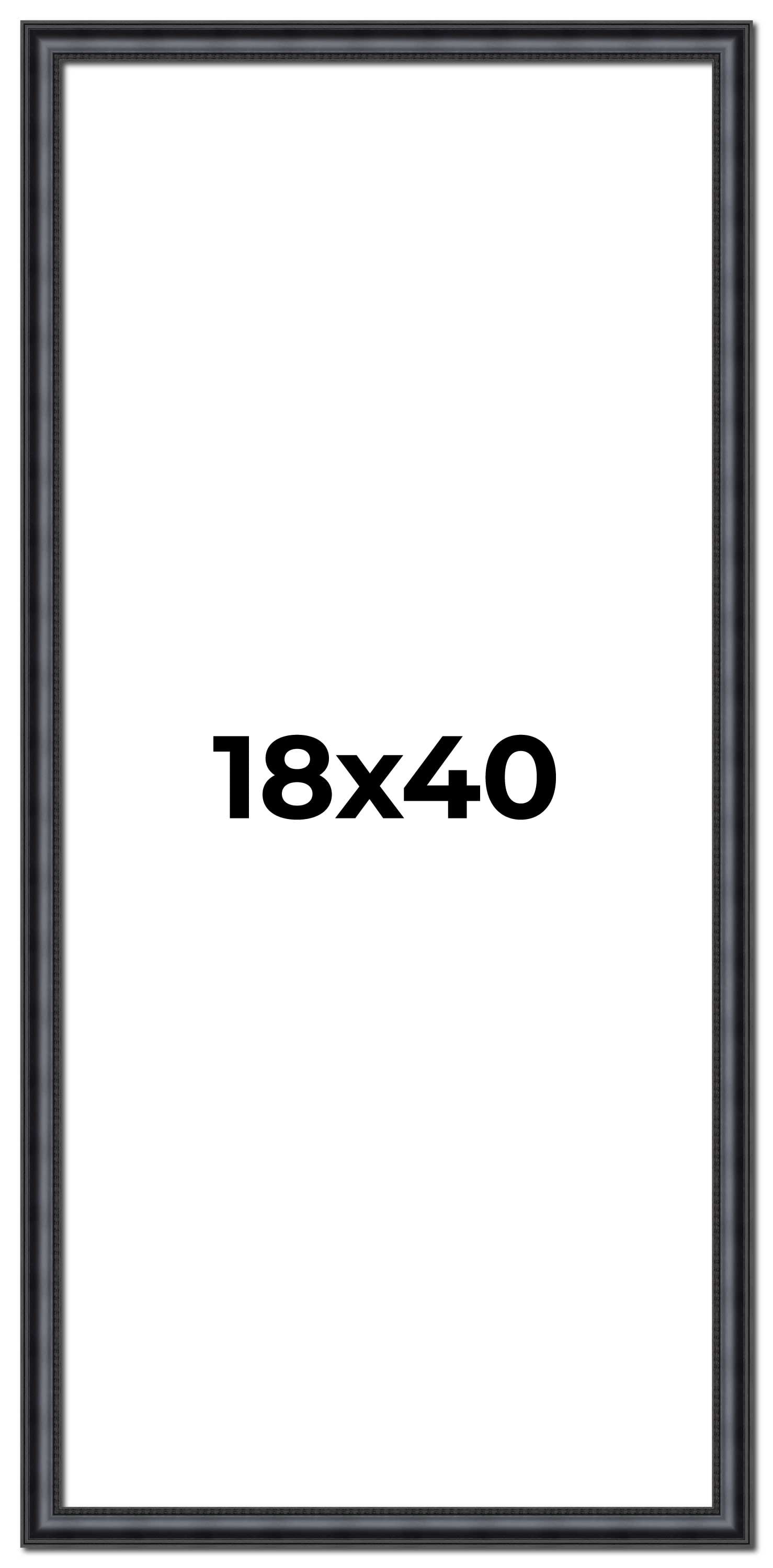 18x40 Frame Black Real Wood Picture Frame Width 1.25 inches | Interior ...