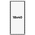 thumbnail image 1 of 18x40 Frame Brushed Silver Solid Wood Picture Frame | 0.75 Inch Moulding Width | Rabbet Depth 0.75, 1 of 5