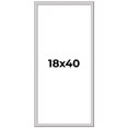 thumbnail image 1 of 18x40 Frame Silver Inner Slope Bevel Picture Frame | 1 Inch Moulding Width | 0.75 Inch Rabbet Depth, 1 of 8