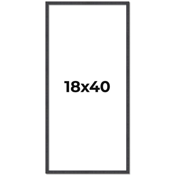 18x40 Rustic Brown Real Wood Picture Frame Width 0.75 inches | Interior Frame Depth 0.5 inches |