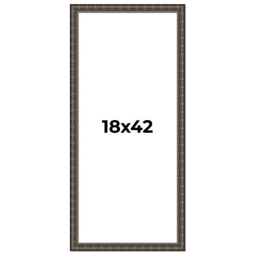 18x42 Frame Black Bamboo Solid Wood Picture Frame Width 1.5 Inches | Interior Frame Depth 0.5