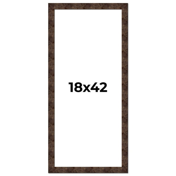 18x42 Frame Brown Burl Real Wood Picture Frame Width 1.625 Inches | Interior Frame Depth 0.5 Inches