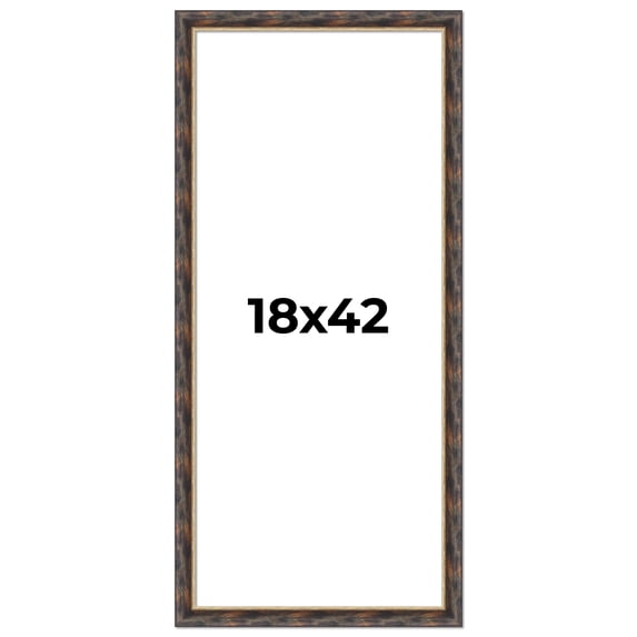 18x42 Frame Gold Real Wood Picture Frame Width 1.5 inches | Interior Frame Depth 0.5 inches |