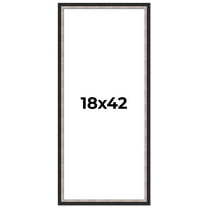 18x42 Frame Silver Real Wood Picture Frame Width 1.25 Inches | Interior Frame Depth 0.75 Inches |
