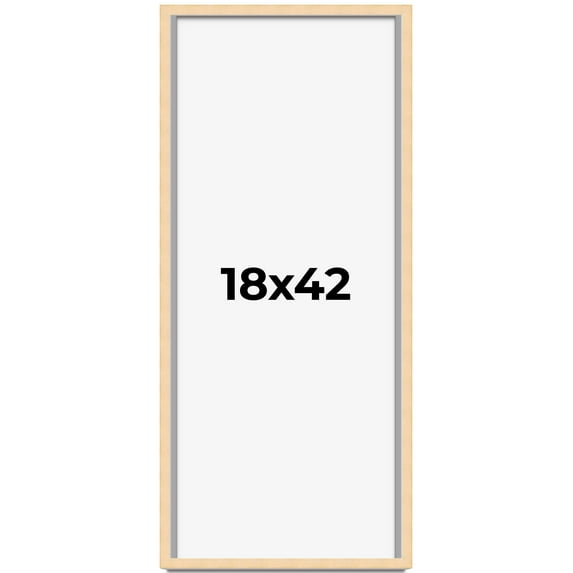 18x42 Shadow Box Frame Brown | 0.875 Inches Deep Real Wood Contemporary Shadowbox Display Frame |