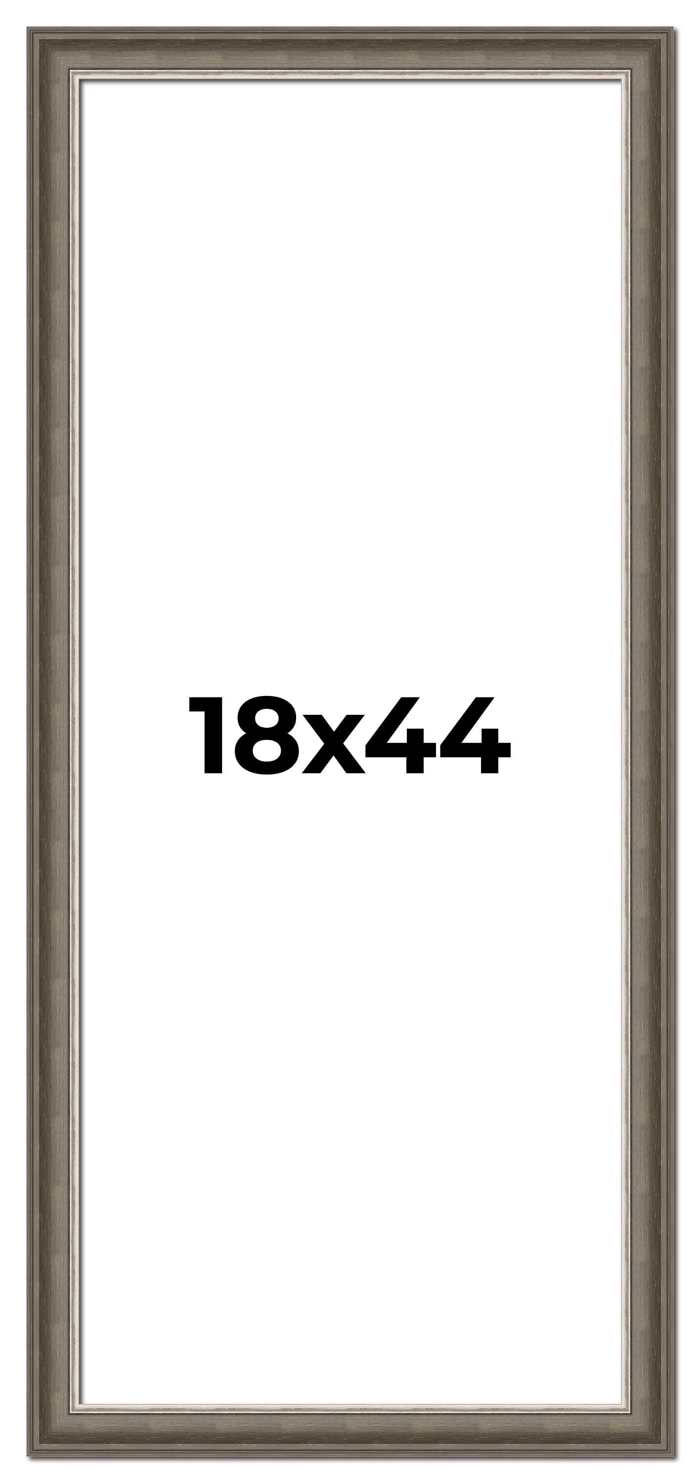 18x44 Frame Brown Solid Wood Picture Frame | 1.75 Inch Moulding Width ...