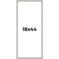 thumbnail image 1 of 18x44 Frame Silver Grey Distressed Solid Wood Picture Frame | 0.75 Inch Moulding Width | Interior, 1 of 8