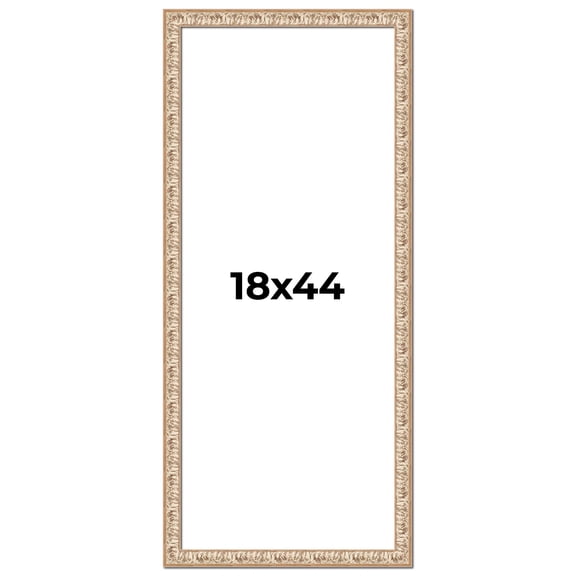 18x44 Frame White Real Wood Picture Frame Width 1.5 inches | Interior Frame Depth 0.5 inches |