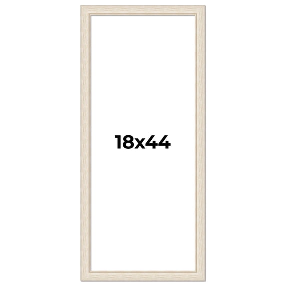 18x44 Frame White Real Wood Picture Frame Width 1.75 inches | Interior Frame Depth 0.5 inches |