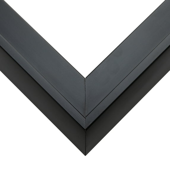 18x48 Canvas Frame Black Solid Wood Floater Frame Width 2 Inches | Interior Frame Depth 1 3/8