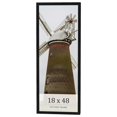 thumbnail image 1 of 18x48 Frame Black Charcoal Grey Wood Textured Picture Frame | 0.75 Inch Moulding Width | Gunmetal, 1 of 8