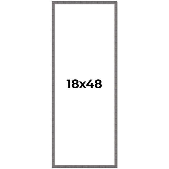 18x48 Frame Blue Kingsley Pewter Solid Wood Picture Frame Width 0.75 Inches |Interior Depth 0.5