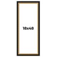 thumbnail image 1 of 18x48 Frame Gold Real Wood Picture Frame Width 2.25 Inches | Interior Frame Depth 0.5 Inches |, 1 of 8