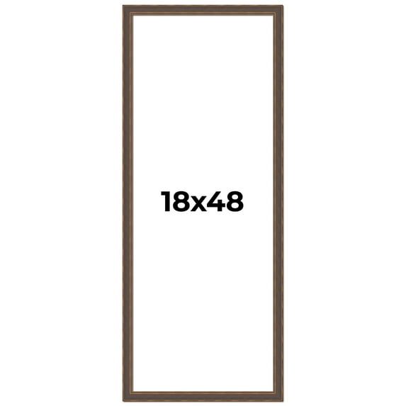 18x48 Frame Golden Caramel Solid Wood Bronze Picture Frame | 1.25 Inch Moulding Width | 0.5 Inch