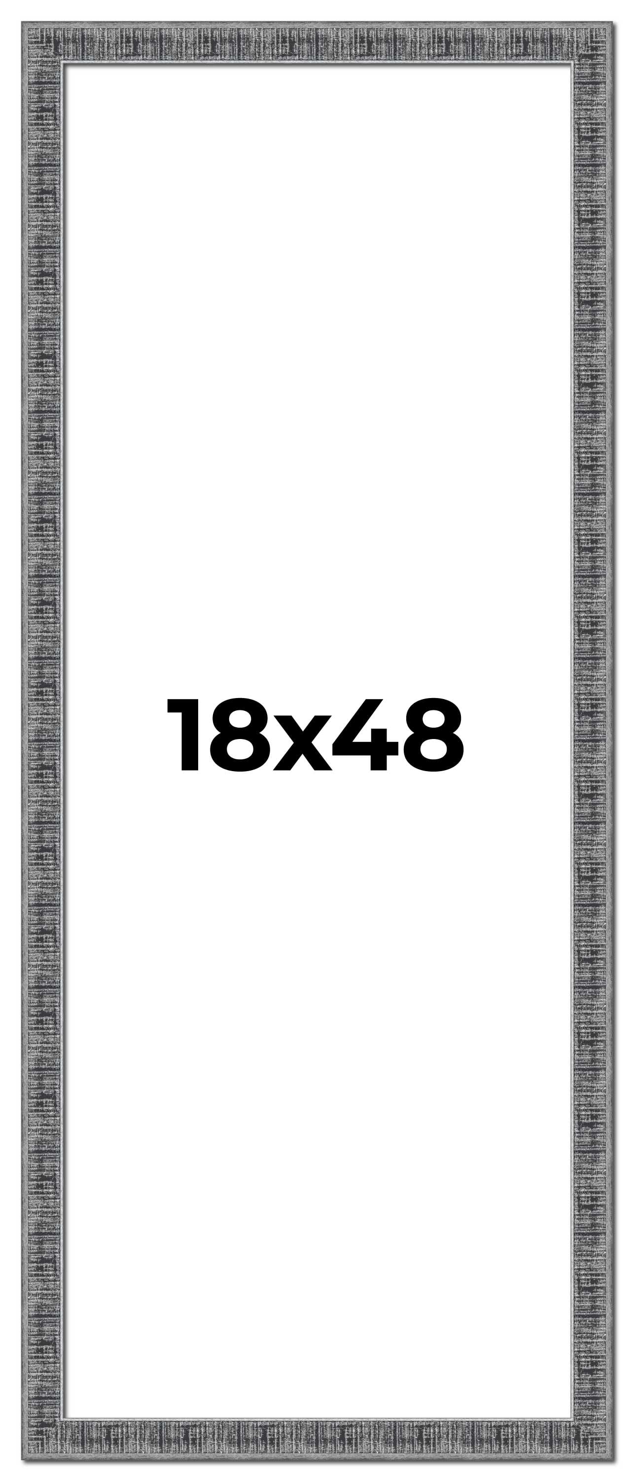 18x48 Frame Silver Black Rustic Sonoma Solid Wood Picture Frame | 1.5 ...