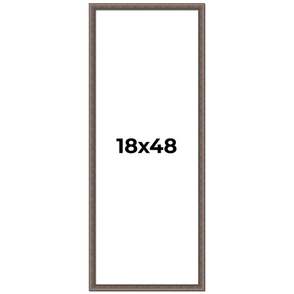18x48 Frame Silver Real Wood Picture Frame Width 1.25 Inches | Interior Frame Depth 0.5 Inches |