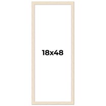 18x48 Frame White Real Wood Picture Frame Width 1.5 inches | Interior Frame Depth 0.5 inches | Barn