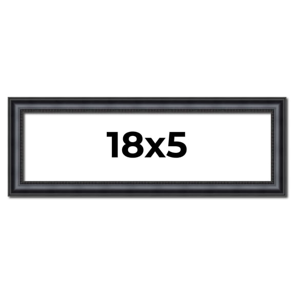 18x5 Frame Black Real Wood Picture Frame Width 1.25 inches | Interior Frame Depth 0.5 inches |