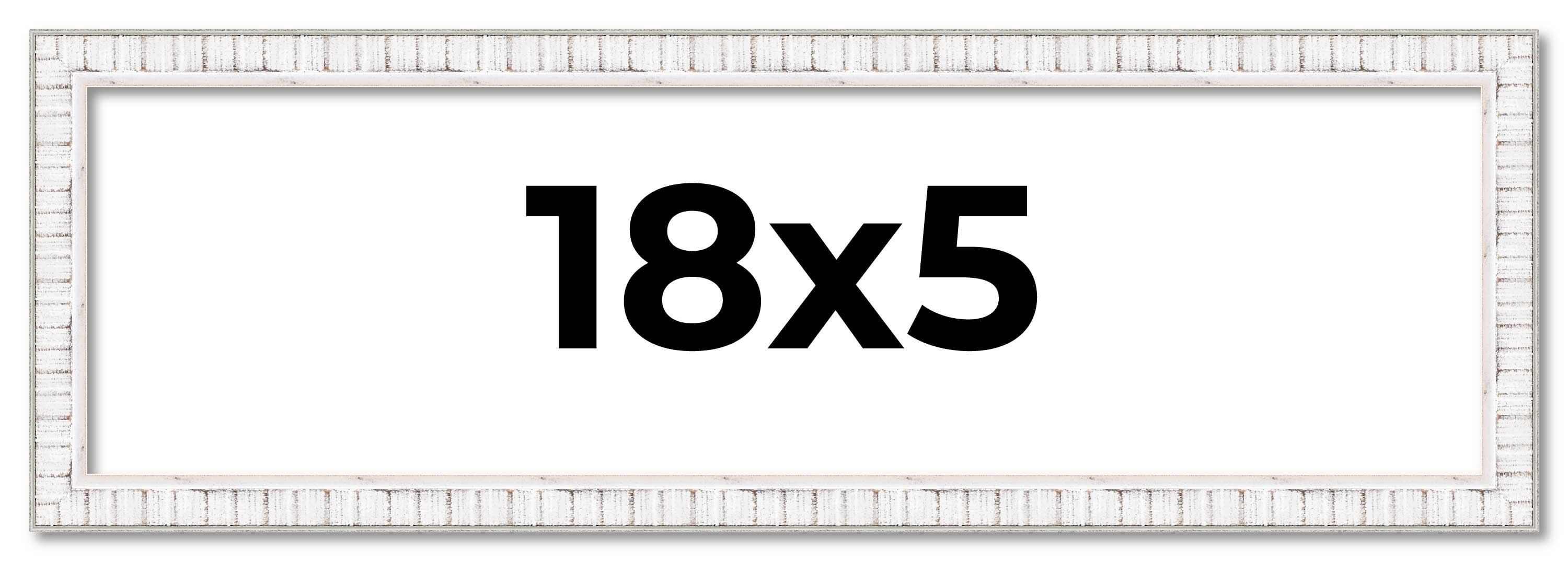18x5 Frame White Real Wood Picture Frame Width 0.75 inches | Interior ...
