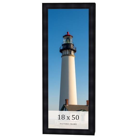 18x50 Frame Black Passaggi Solid Wood Picture Frame Width 1.5 Inches | Interior Depth 0.5 Inches |