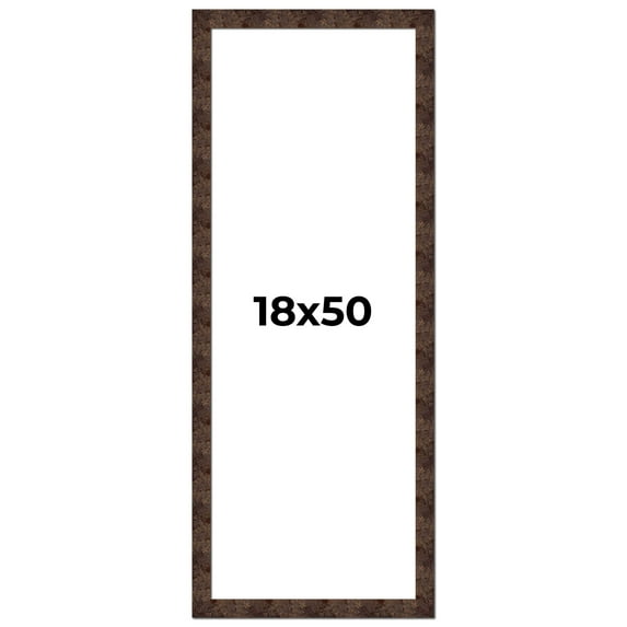 18x50 Frame Brown Burl Real Wood Picture Frame Width 1.625 Inches | Interior Frame Depth 0.5 Inches