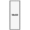 thumbnail image 1 of 18x50 Frame Brushed Silver Solid Wood Picture Frame | 0.75 Inch Moulding Width | Rabbet Depth 0.75, 1 of 5