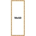 thumbnail image 1 of 18x50 Frame Gold Bamboo Solid Wood Picture Frame | 1 Inch Moulding Width | Interior Frame Depth, 1 of 8