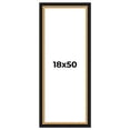 thumbnail image 1 of 18x50 Frame Gold Real Wood Picture Frame Width 2.25 Inches | Interior Frame Depth 0.5 Inches |, 1 of 8