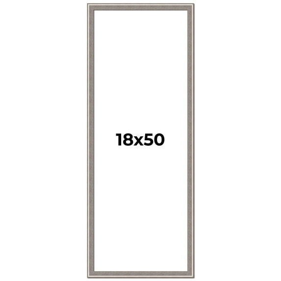 18x50 Frame Grey Real Wood Picture Frame Width 1.25 inches | Interior Frame Depth 0.5 inches | Hans