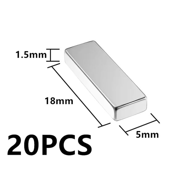 18x5x1.5mm Long Bar Fridge Magnets Strong Square Small Magnet Great Pull Force Perfect For Building Science Crafts Photo Decor