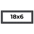 thumbnail image 1 of 18x6 Frame Black Real Wood Picture Frame Width 1.25 inches | Interior Frame Depth 0.5 inches |, 1 of 8