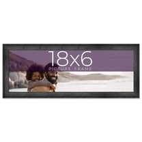 18x6 Frame Black Real Wood Picture Frame Width 1.5 inches | Interior Frame Depth 0.5 inches | Barn