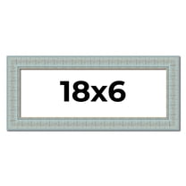 18x6 Frame Blue Teal Distressed Solid Wood Picture Frame | 1.625 Inch Moulding Width | Sonoma Blue