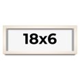 thumbnail image 1 of 18x6 Frame White Wheat Solid Wood Picture Frame | Moulding Width 0.75 Inches | Interior Depth 0.5, 1 of 8