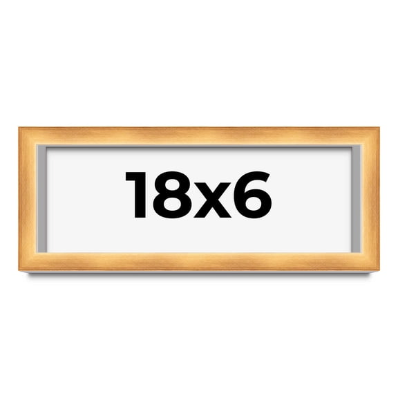 18x6 Shadow Box Bronze Cross-Brushed Display Frame | 1.625 Inches Deep Solid Wood | UV Resistant