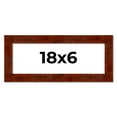 thumbnail image 1 of 18x6 Walnut Brown Veneer Real Wood Picture Frame Width 1.75 inches | Interior Frame Depth 0.5, 1 of 8