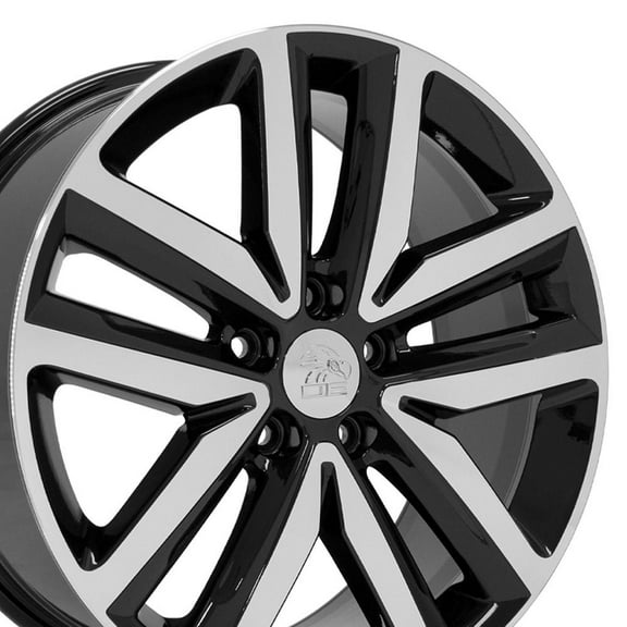 OE Wheels VW27 18 Inch Rim Fits Jetta Style 5x112 18x7.5 Gloss Black Machined - Hollander 69941 (1)