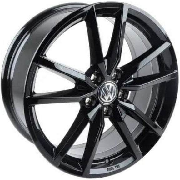 18x7.5 inch New Alloy Rim for 2019-2021 Volkswagen Golf Painted Black (Gloss)