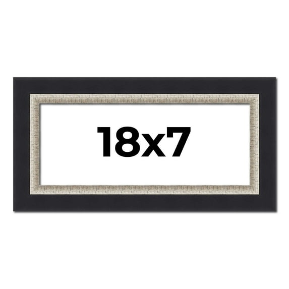 18x7 Frame Black Real Wood Picture Frame Width 2.25 Inches | Interior Frame Depth 0.5 Inches |