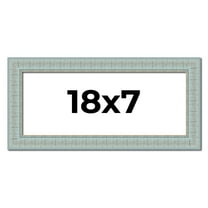 18x7 Frame Blue Teal Distressed Solid Wood Picture Frame | 1.625 Inch Moulding Width | Sonoma Blue