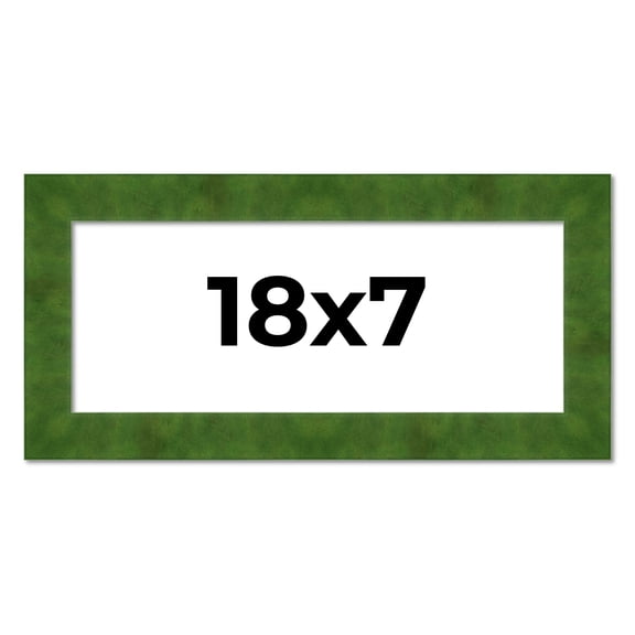 18x7 Frame Green Burl Solid Wood Picture Frame | 1.75 Inches Moulding Width | Interior Frame Depth