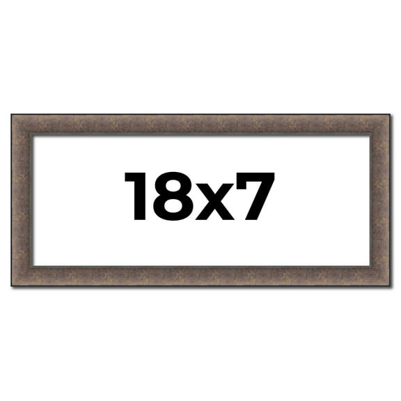 18x7 Frame Silver Real Wood Picture Frame Width 1.25 Inches | Interior Frame Depth 0.5 Inches |