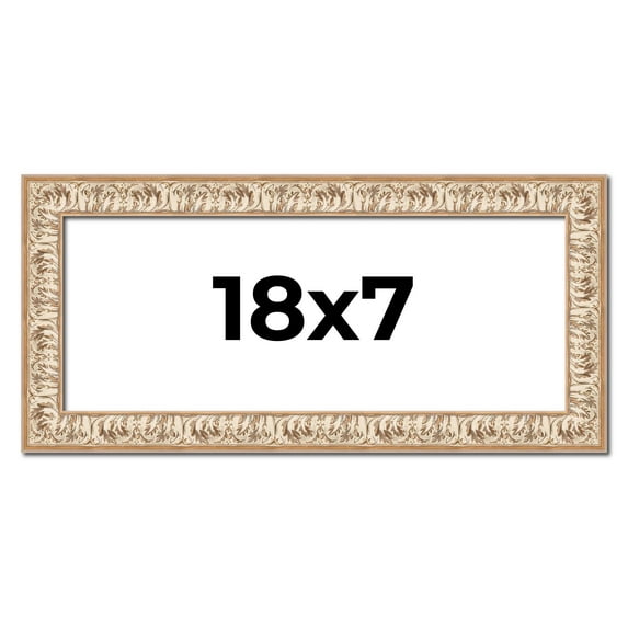 18x7 Frame White Real Wood Picture Frame Width 1.5 inches | Interior Frame Depth 0.5 inches |
