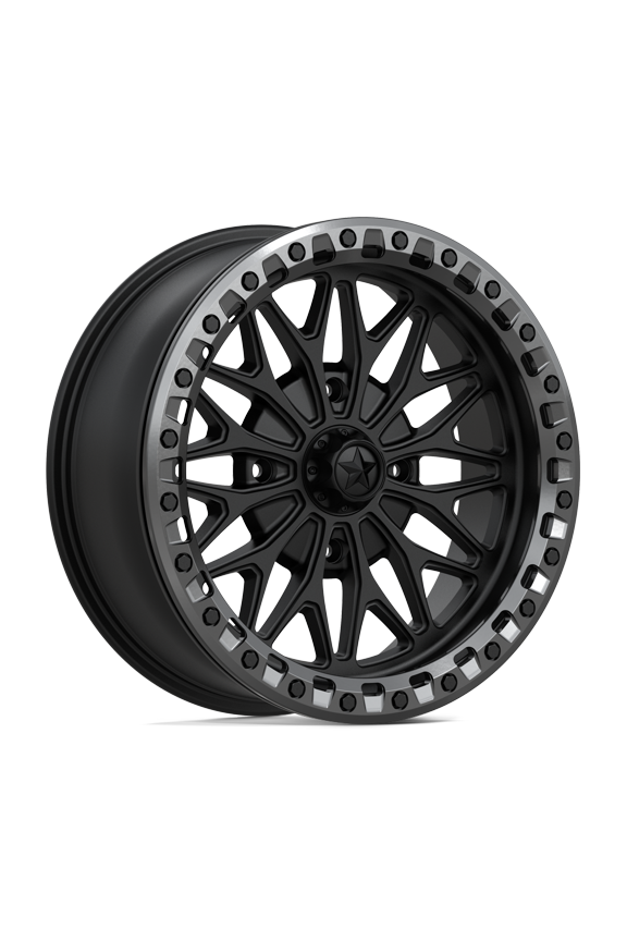18x7 MSA MA53 Bolo Matte Black Gloss Gunmetal UTV BEADLOCK Wheel 4x156 (10mm)